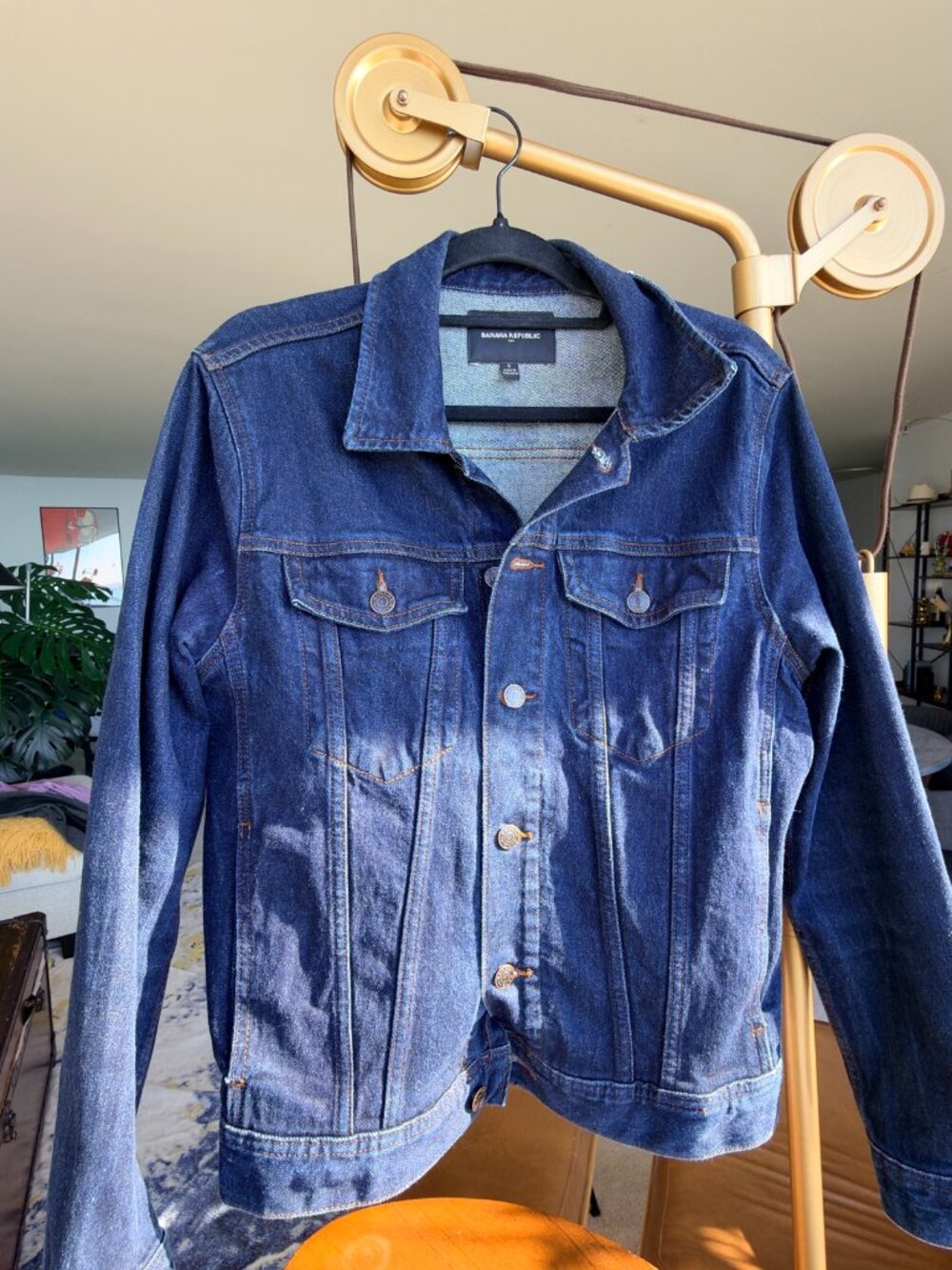 Banana Republic Men's Denim Jacket - Small